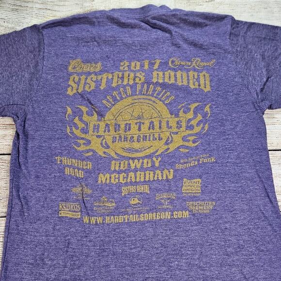 2017 Sisters Rodeo Crown Royal Riders Bull Riding Shirt Men's Size Medium Purple - Picture 1 of 5